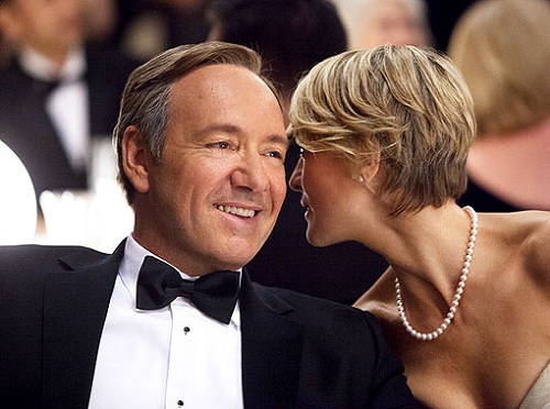 Kevin Spacey and Robin Wright as Frank and Claire Underwood