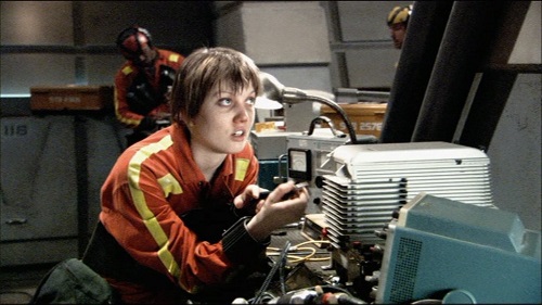 Nicki Clyne as Cally in "33", the pilot of Battlestar Galactica