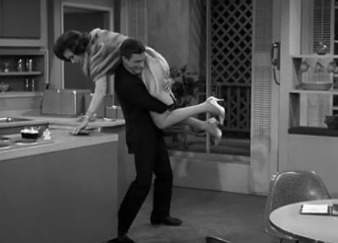 Dick Van Dyke and Mary Tyler Moore in The Dick Van Dyke Show pilot, The Sick Boy and the Sitter