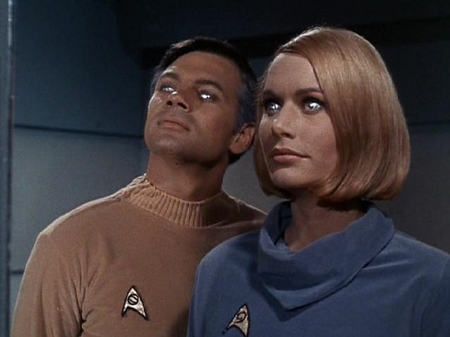 Screenshot from the second Star Trek pilot, Where No Man Has Gone Before