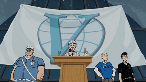 Screencap from The Venture Bros., What Color is Your Cleansuit?