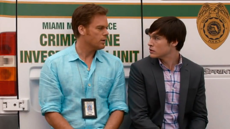 Michael C. Hall & Sam Underwood in Dexter Ep 8.07 'Dress Code'