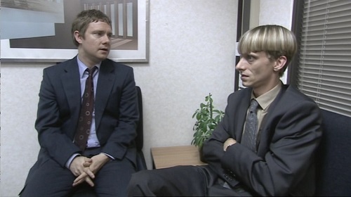 Martin Freeman and Mackenzie Crook in the Office UK Christmas Special finale