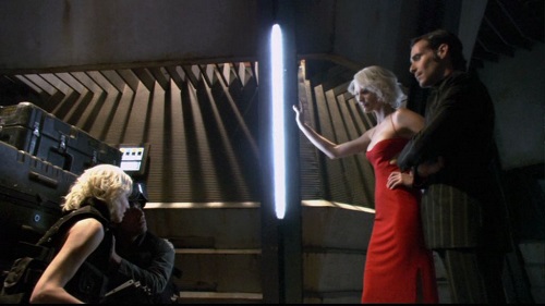 Caprica and Baltar meet Six and Baltar in the Battlestar Galactica finale, "Daybreak"