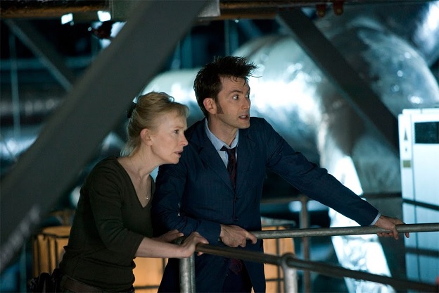 Lindsay Duncan as Adelaide Brooke and David Tennant as the Tenth Doctor