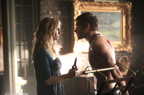 Candice Accola and Joseph Morgan in The Vampire Diaries, American Gothic