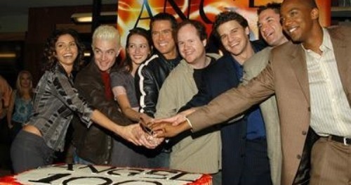 Cast photo from Angel 100th episode party
