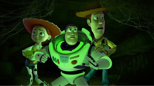 Jessie, Buzz, and Woody in Toy Story of TERROR!