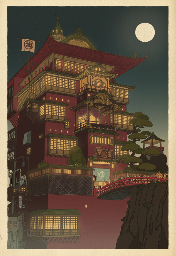 Hayao Miyazaki’s films reimagined as woodblock prints