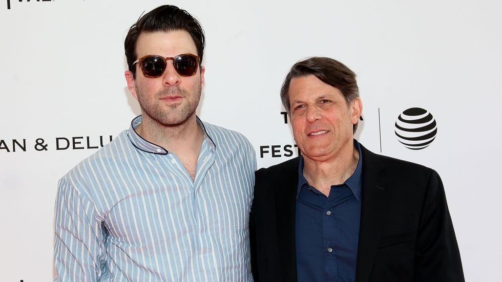 NEW YORK, NY - APRIL 18: Zachary Quinto and Adam Nimoy attends the screening of "For The Love Of Spock" at SVA Theatre 2 on April 18, 2016 in New York City. (Photo by Steve Mack/FilmMagic)