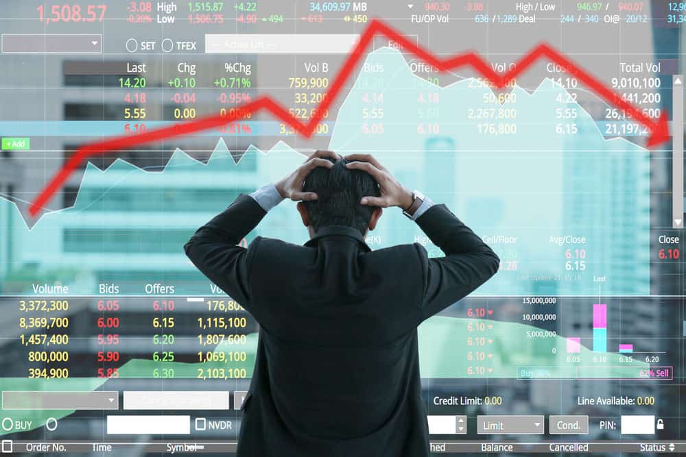 Business man watching business go bankrupt