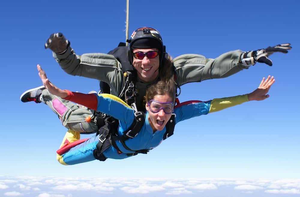 Skydiving as an expensive hobby