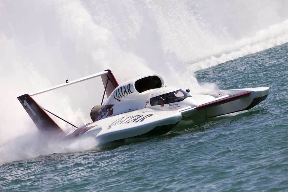 Speed boat racing as an expensive hobby