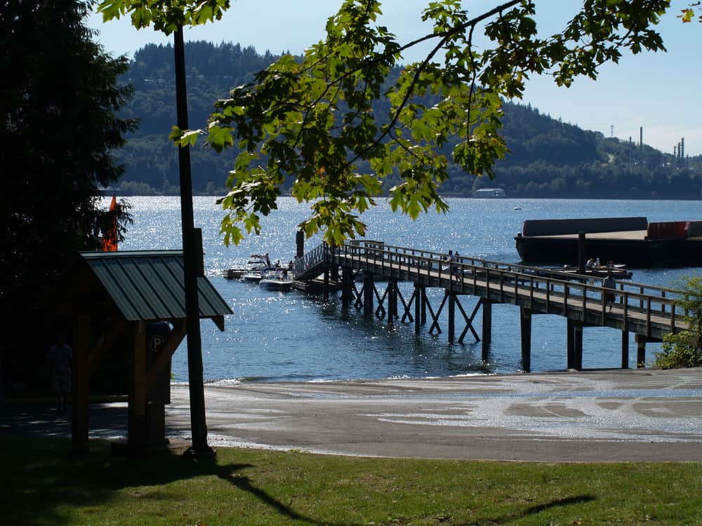 Boat launch at Cates Park in North Vancouver, BC