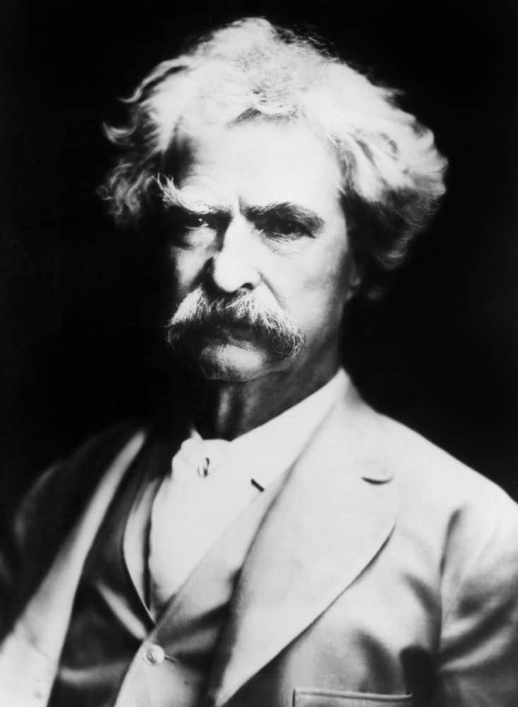 Mark Twain with bushy mustache