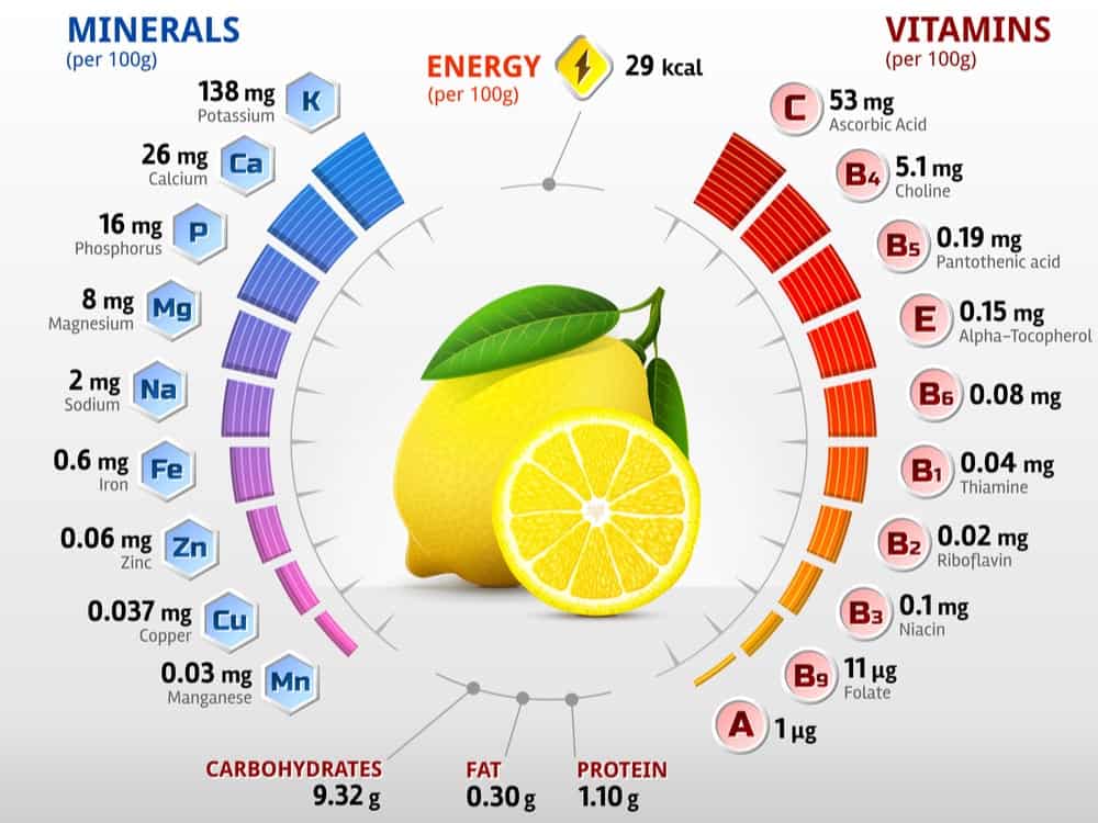 Lemon Nutrition Facts Chart