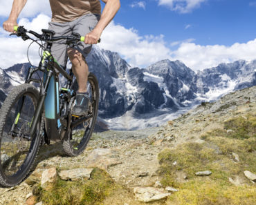 Electric mountain bike on the trails