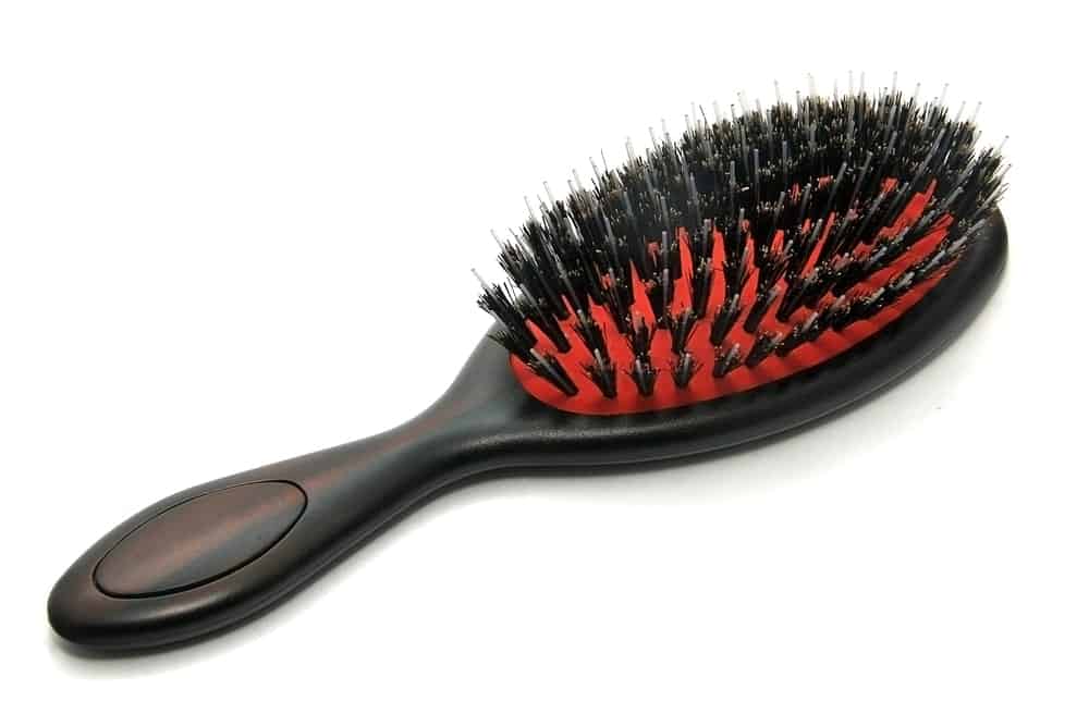 Hairbrush with natural bristles