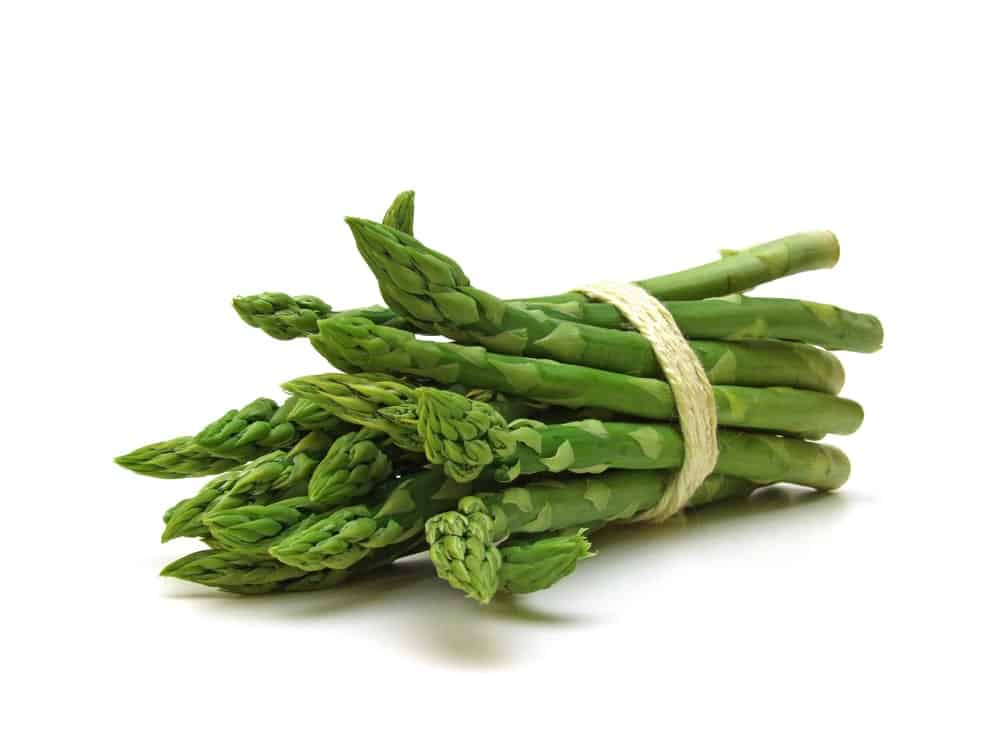 Green asparagus in a bundle