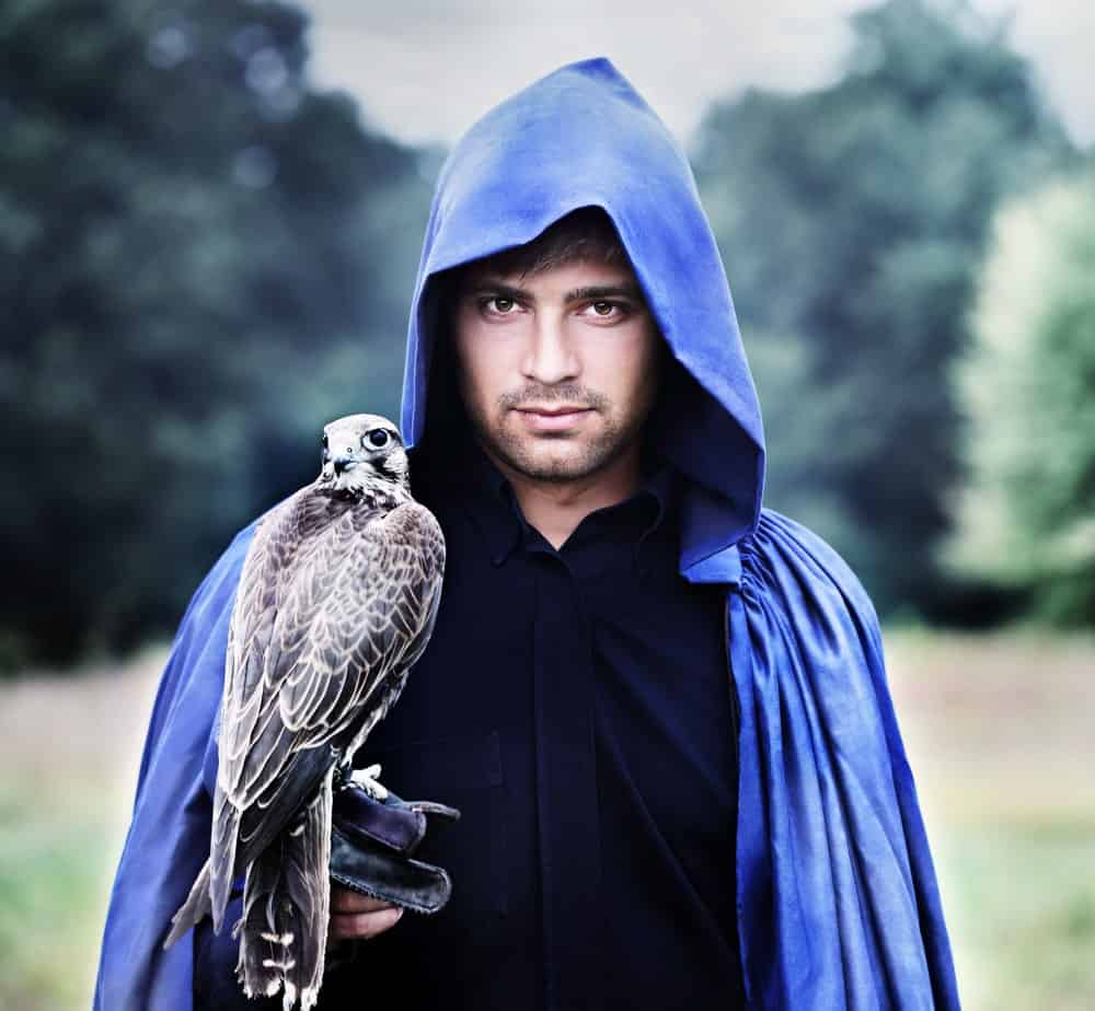 Man in a cloak