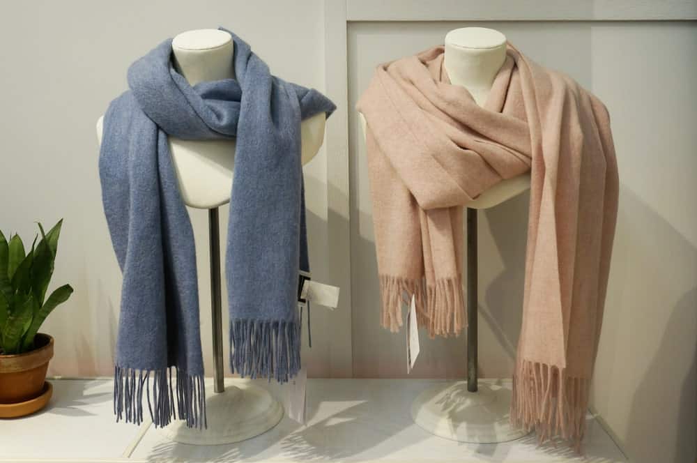 shawls in a shop