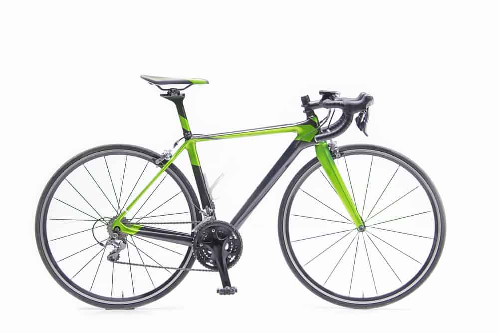 A Black and Green Road Bike