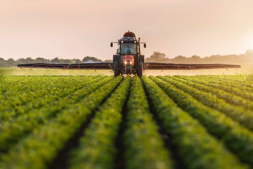 Tractor in a field