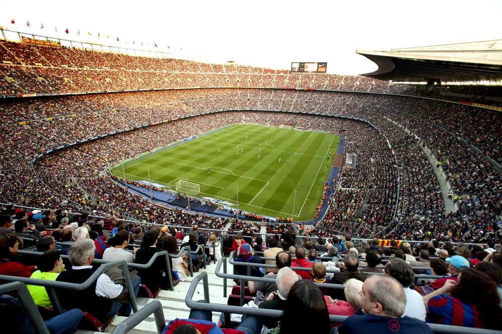 Crowd ready to watch a soccer game