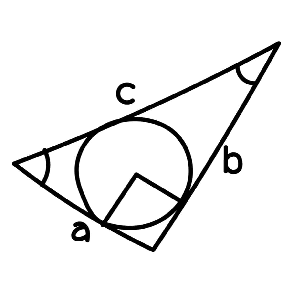 Drawing of a scalene triangle