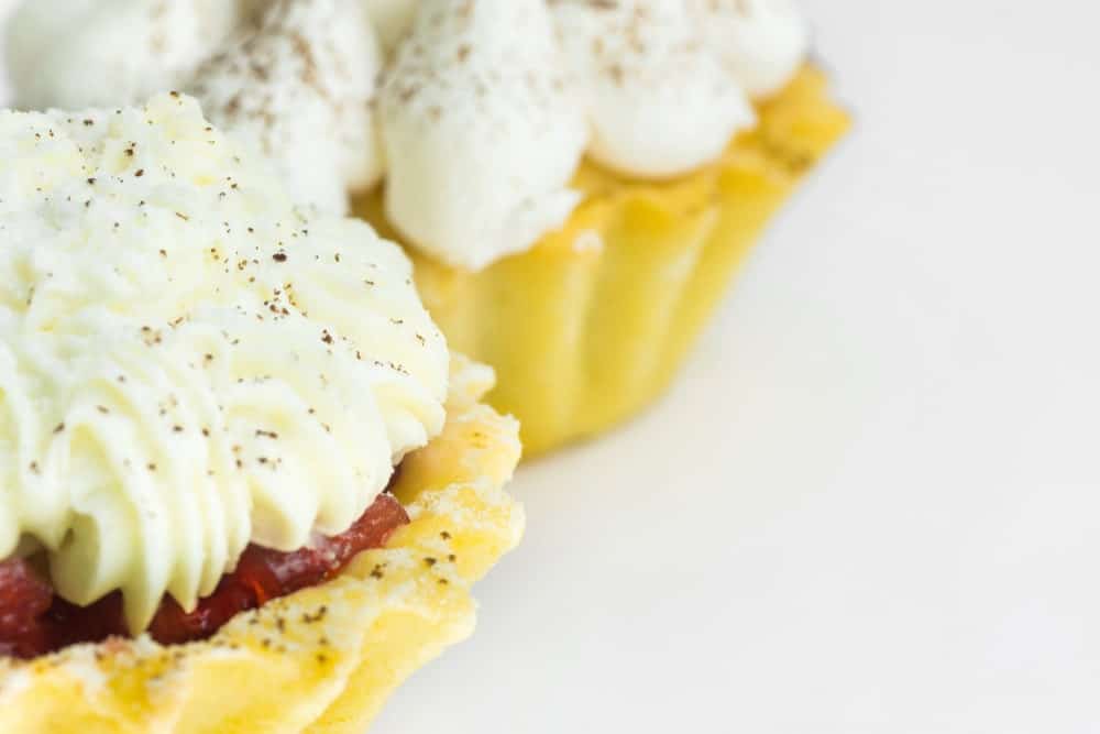 Mini Shortbread Tarts with Swiss Meringue Buttercream