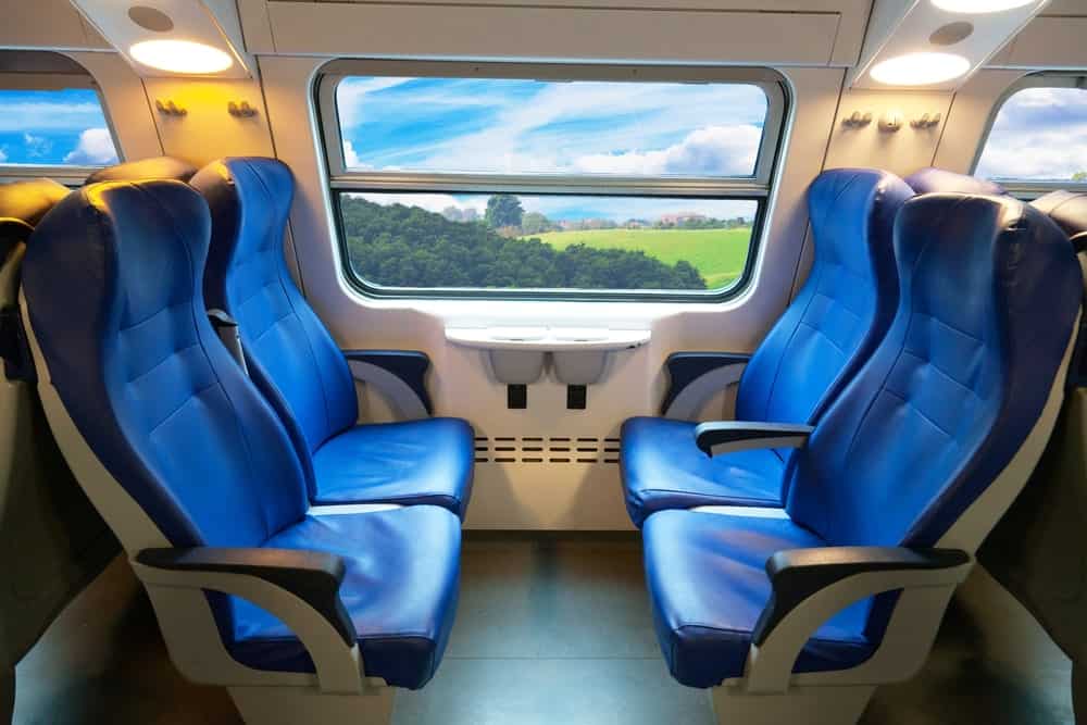 Long-distance train interior