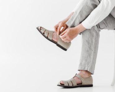 Gray Sandals in Focus