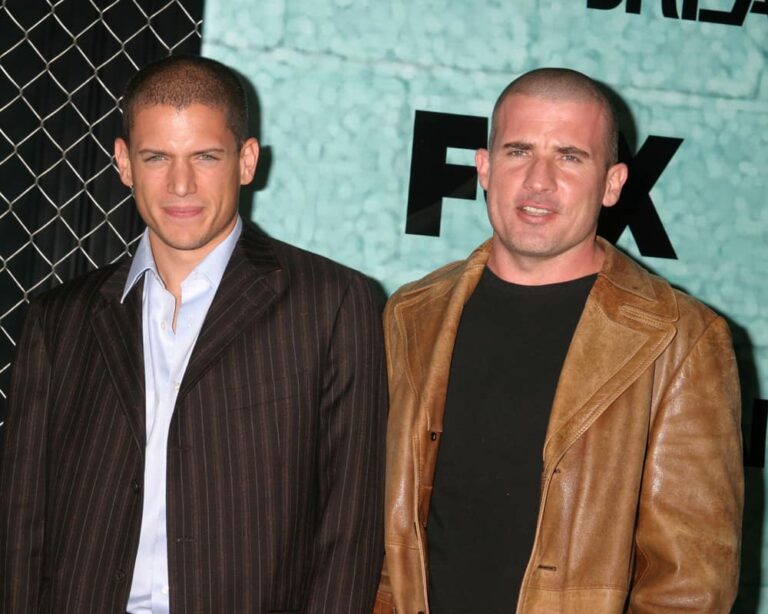 Dominic Purcell and Wentworth Miller at Prison Break series premiere party.