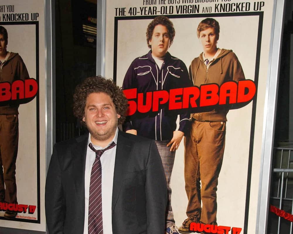Jonah Hill attended the premier of Superbad in cinemas.