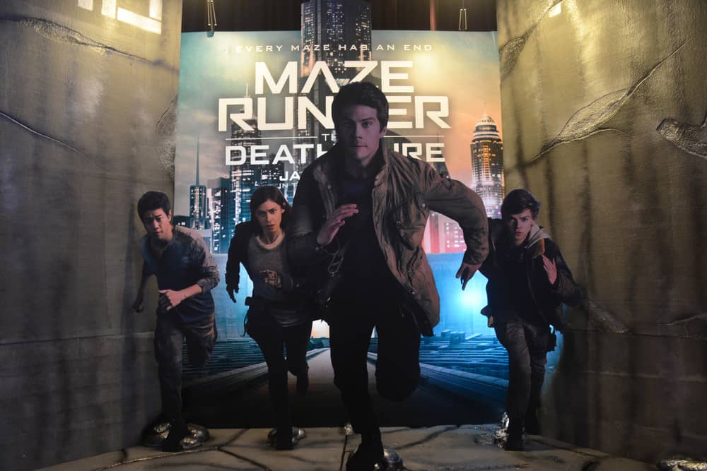 This is a close look at the Maze Runner movie poster.