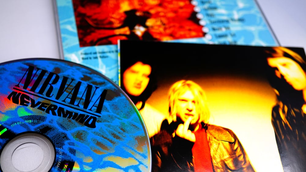 This is a close look at the CD album of Nirvana.