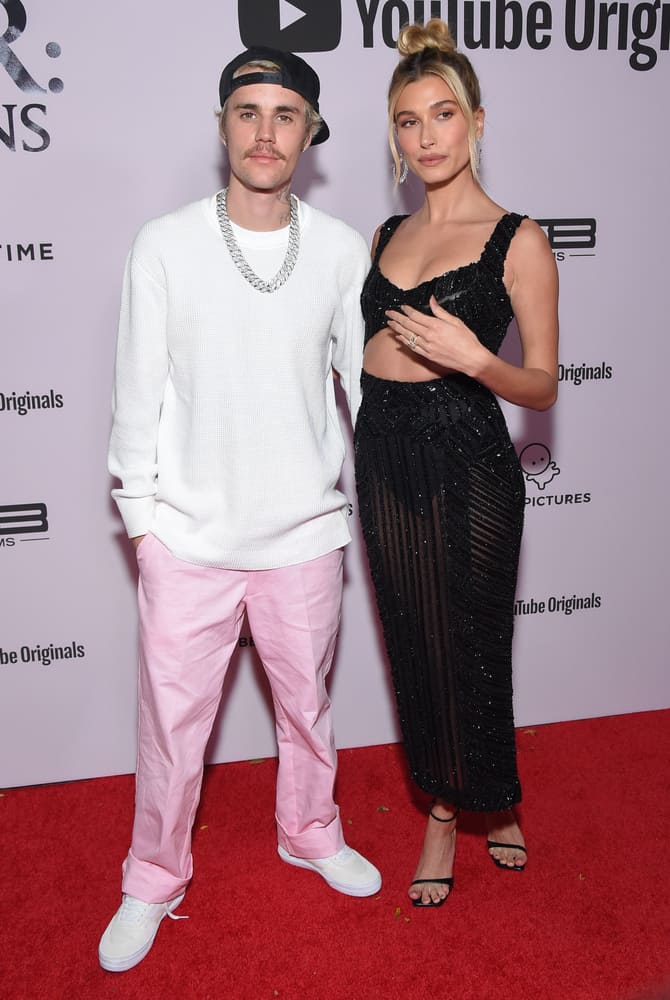 Justin Bieber and his wife attended an event in Los Angeles.