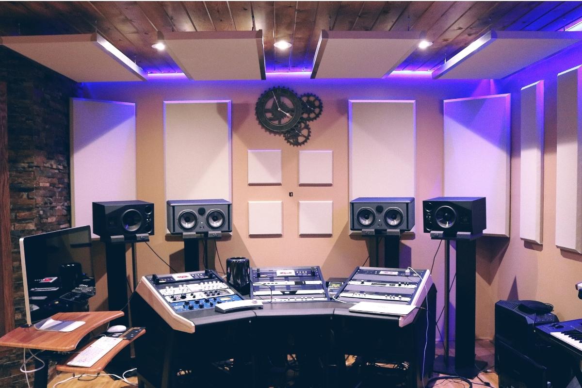 A photo of music recording studio.