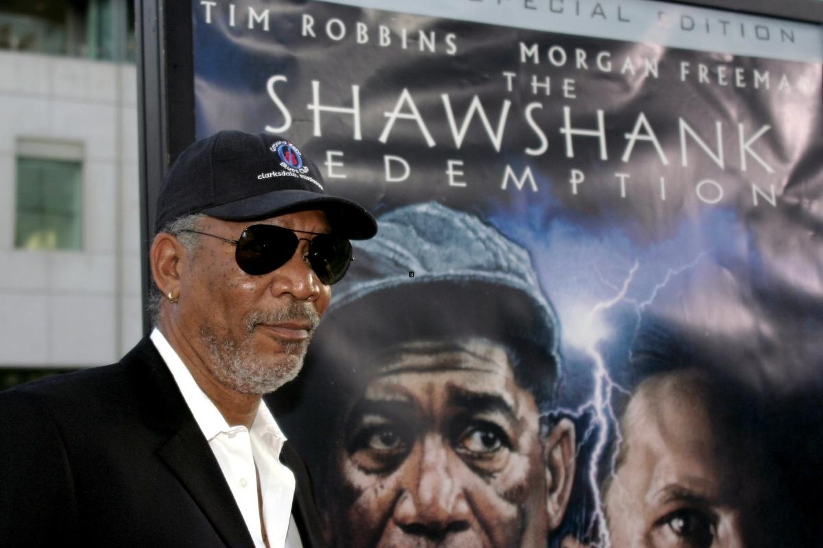 A photo of Morgan Freeman at the anniversary screening of Shawshank Redemption.