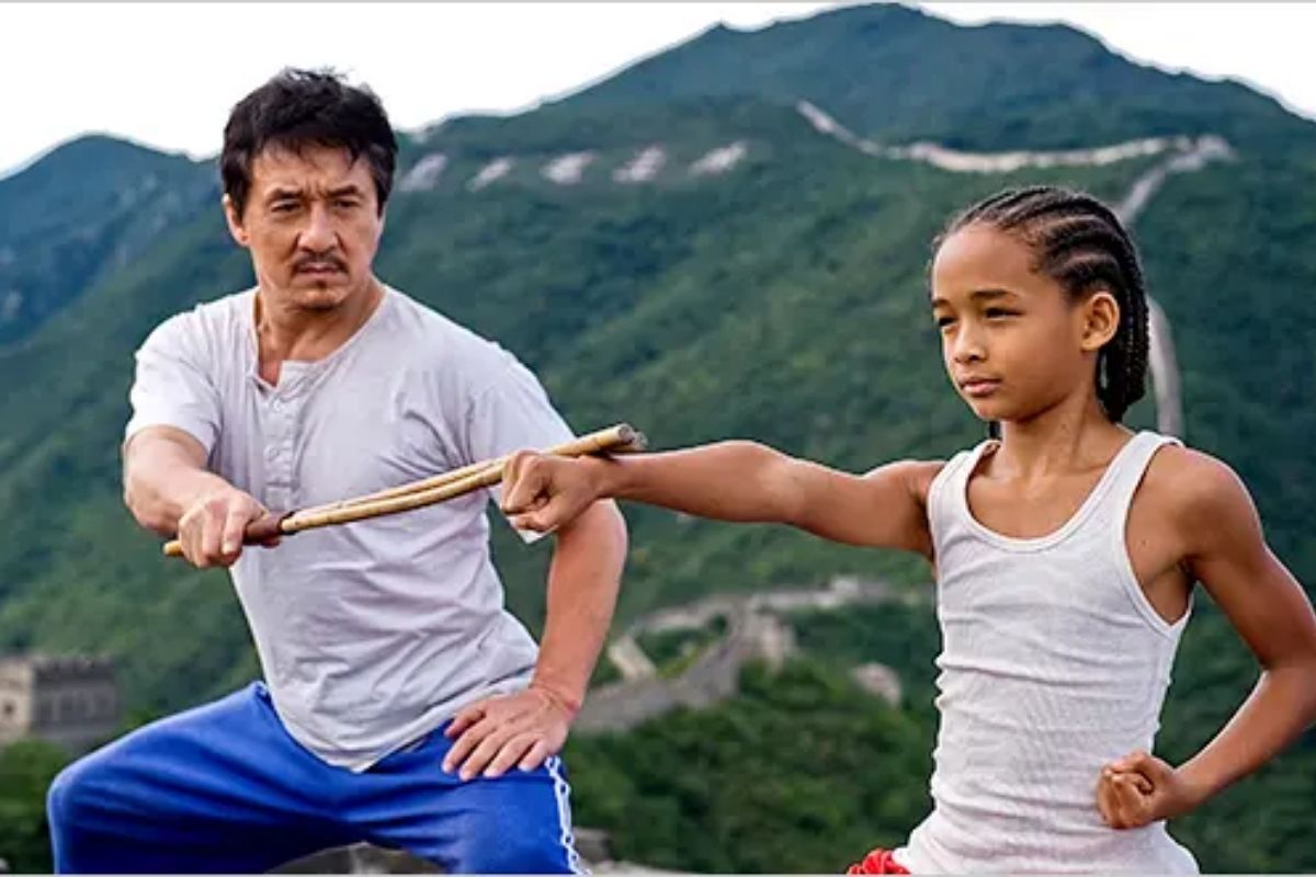 Jackie Chan and Jaden Smith in the famous inspiring action movie thriller the "Karate Kid".