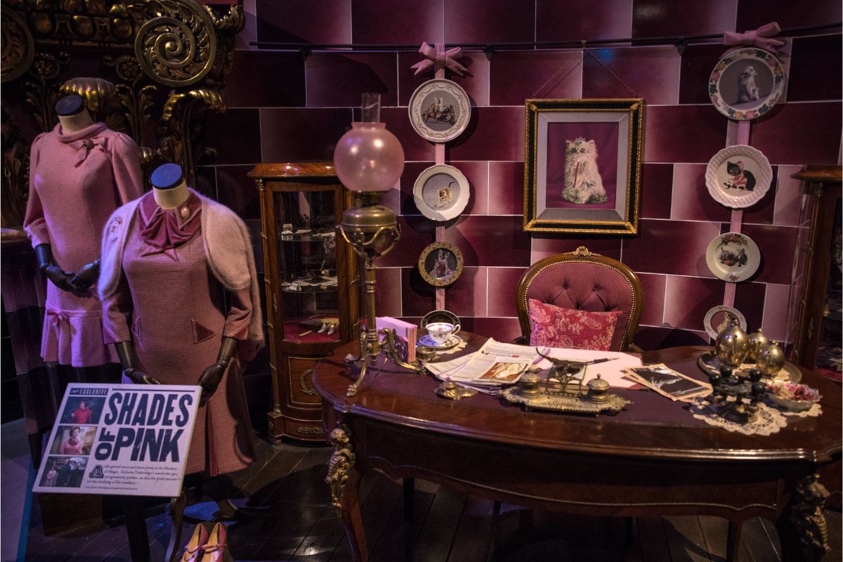 A photo of costume and props for a movie scene.