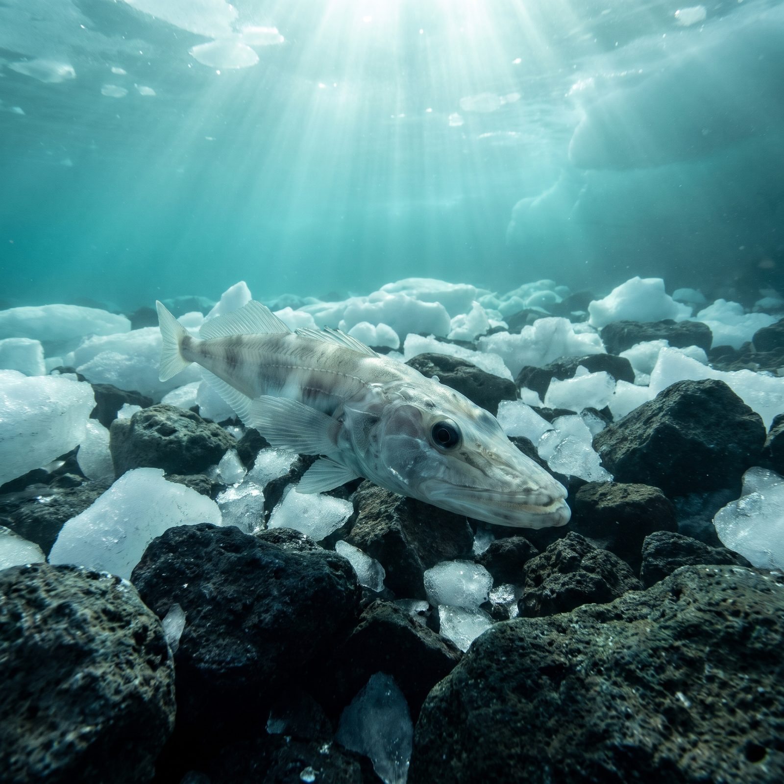 The Antarctic Icefish With Ghost-White, Hemoglobin-Free Blood