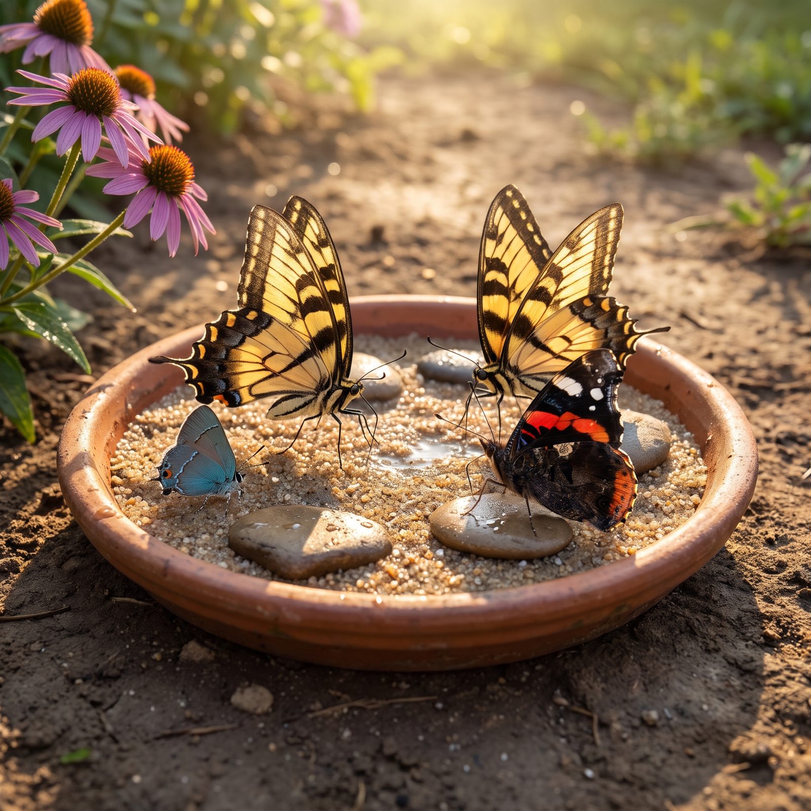 A Butterfly Puddling Station in a Sunny Patch