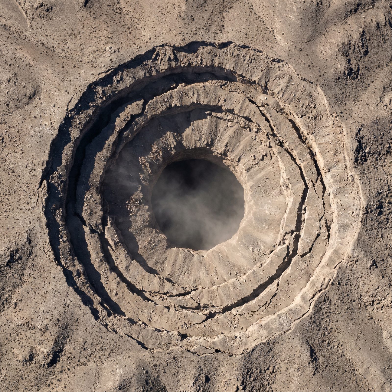 Caldera Collapse That Swallows the Ground Whole