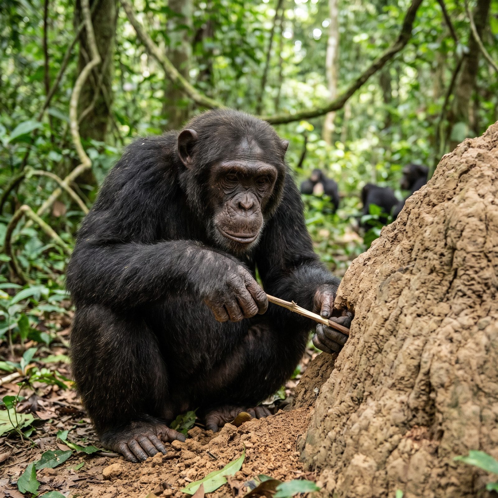 Chimpanzees With a Toolkit for Beehives and Termite Mounds