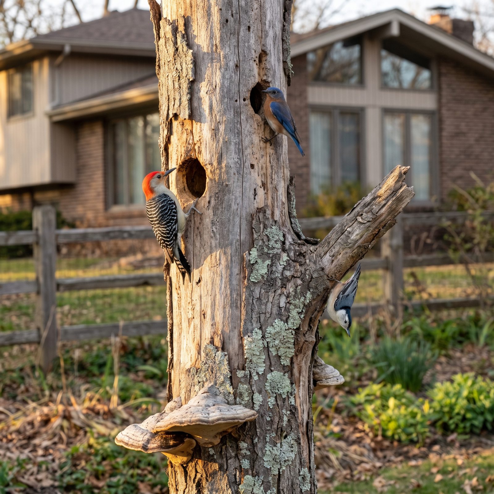 A Dead Standing Snag Left Up for the Cavity Nesters