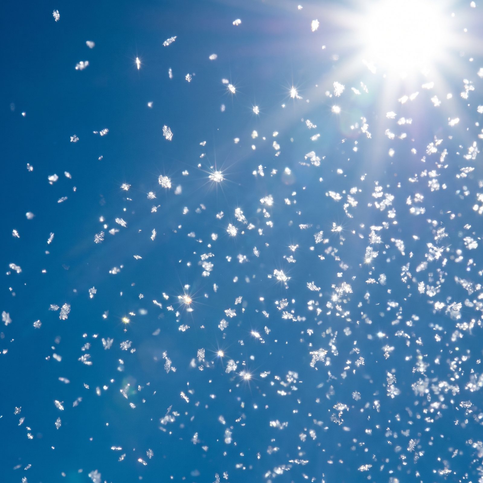 Diamond Dust: Ice Crystals Glittering in Clear Air
