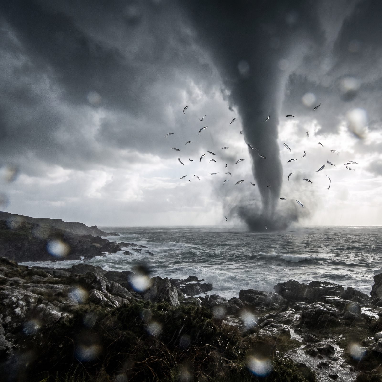 Fish Rains Carried Inland by Waterspouts