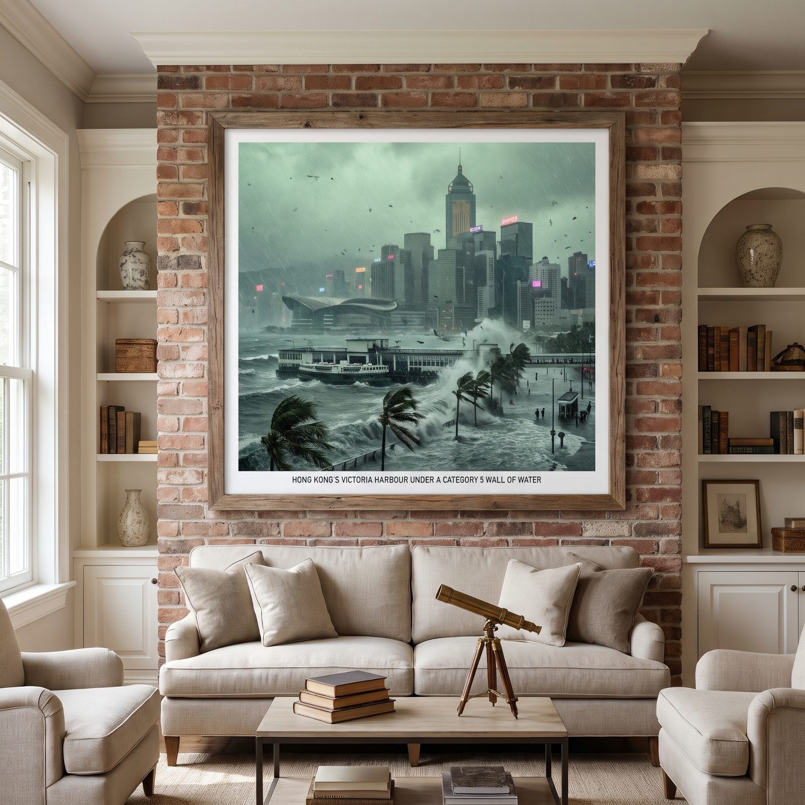 Hong Kong's Victoria Harbour Under a Category 5 Wall of Water