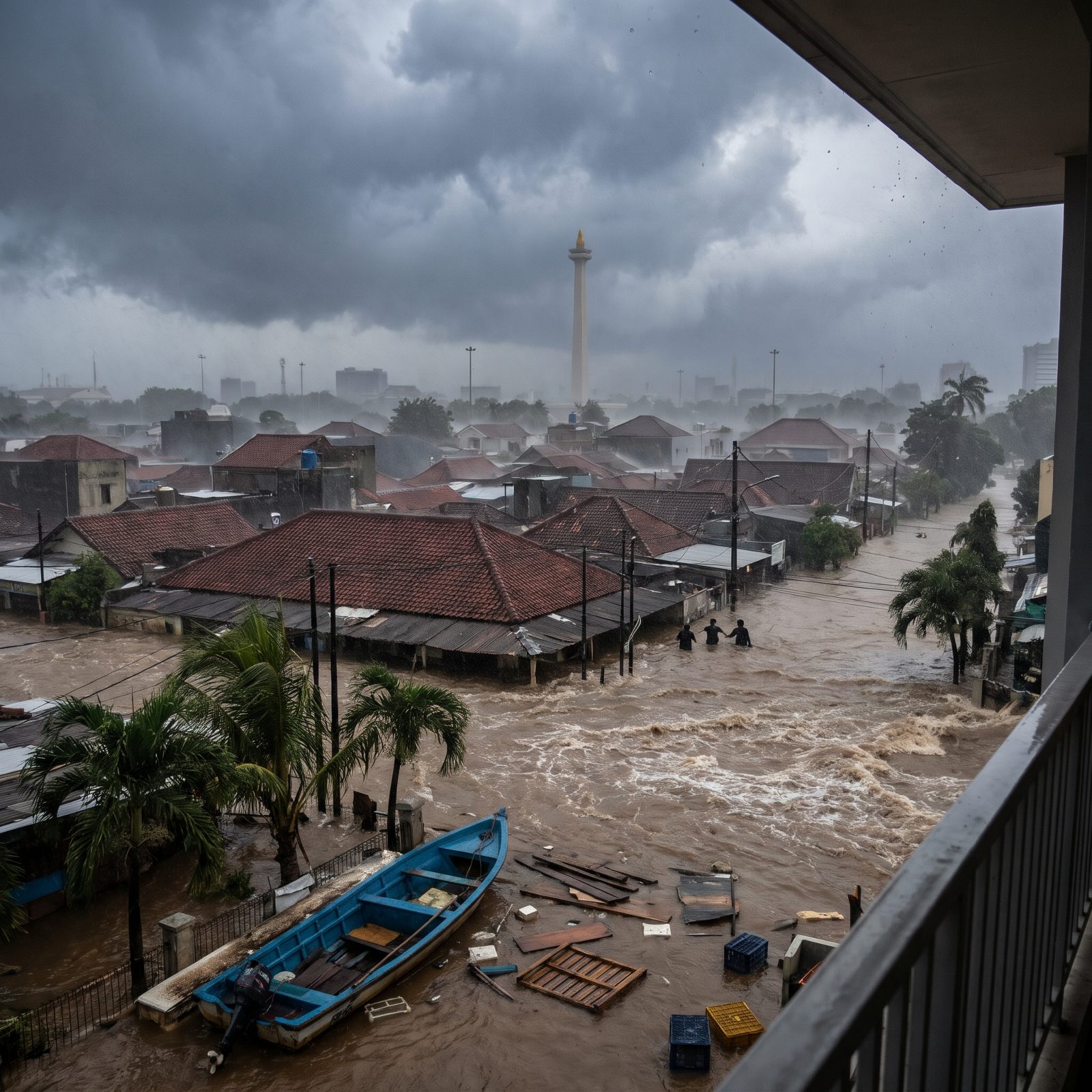 Jakarta, a Sinking City, Meets a Category 5 Wall